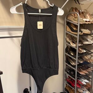 Intimately Free People Vintage Style Body Charcoal Gray size S